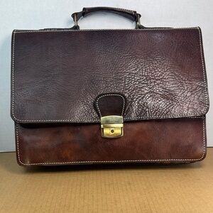 Vintage Quality 100% Leather Buffalo? Briefcase Shoulder Professional Bag